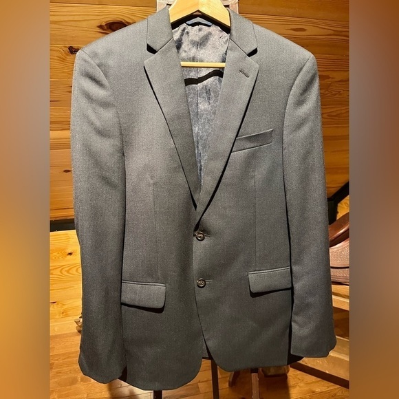 Ralph Lauren All Season Wool Blazer Sport Suit Jacket Charcoal Gray - Picture 1 of 14